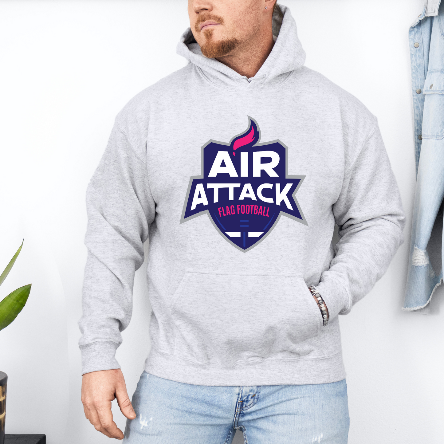 Adult Unisex Air Attack Girls Flag Hoodie