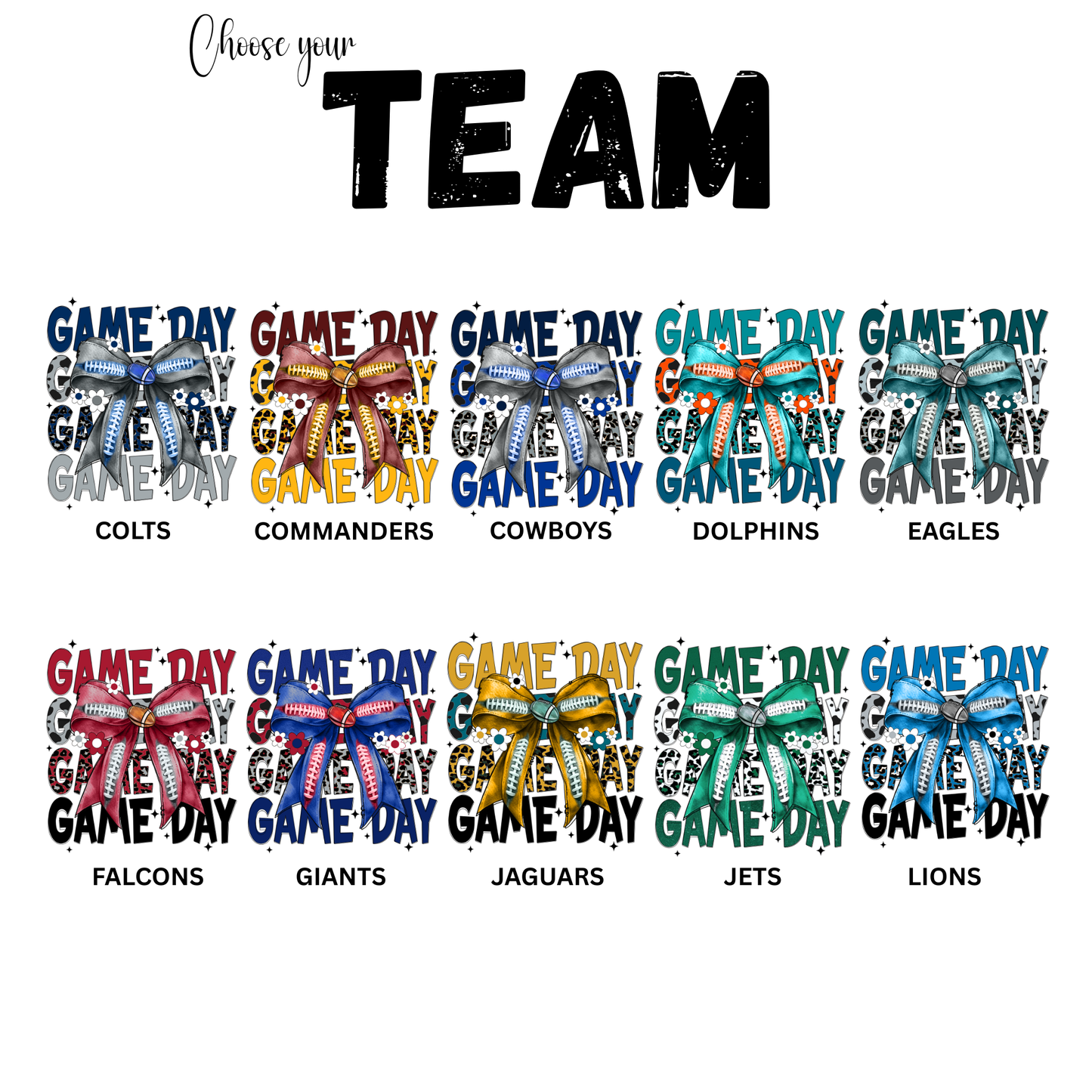 Women's Coquette Game Day Football Crewneck Sweatshirt