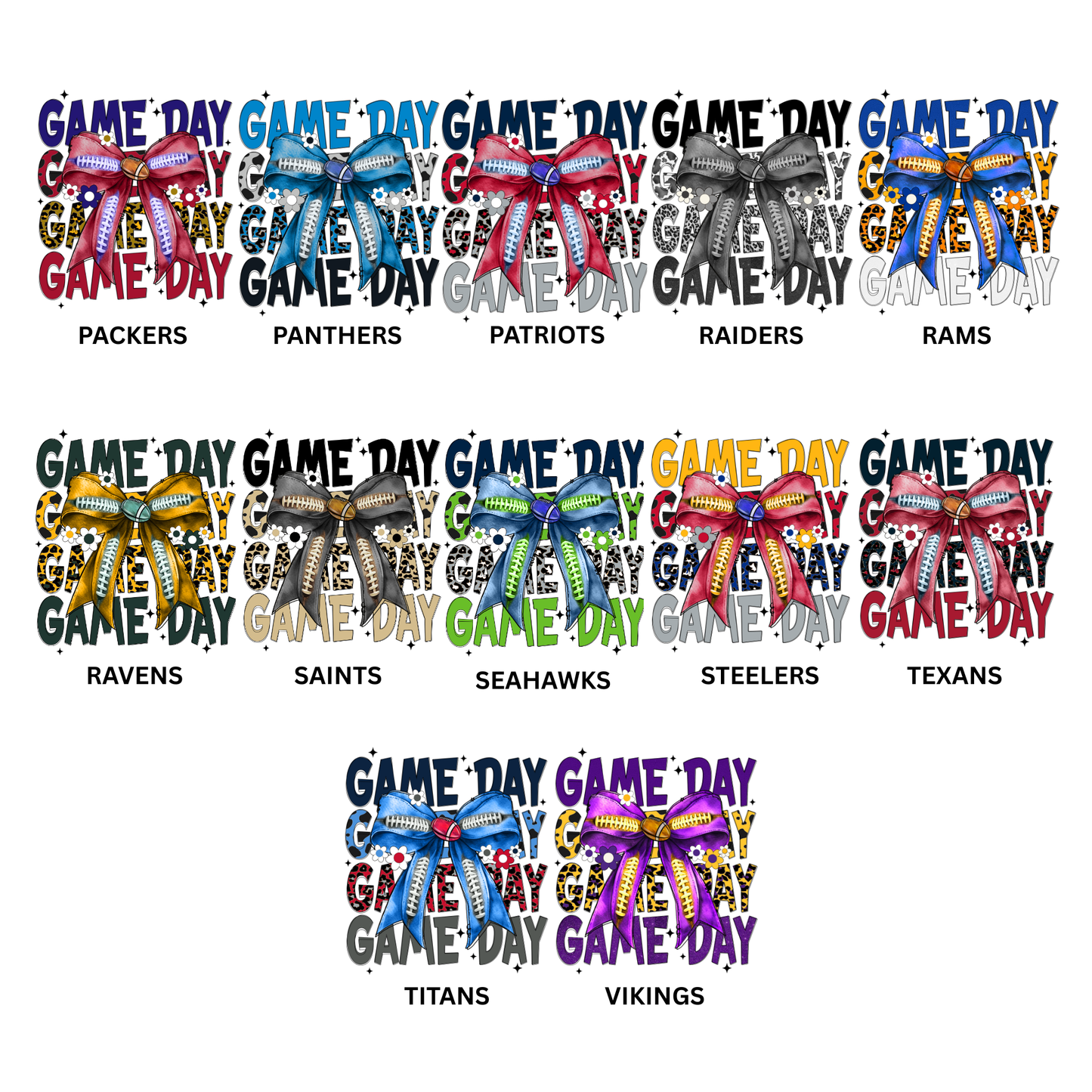 Women's Coquette Game Day Football Crewneck Sweatshirt