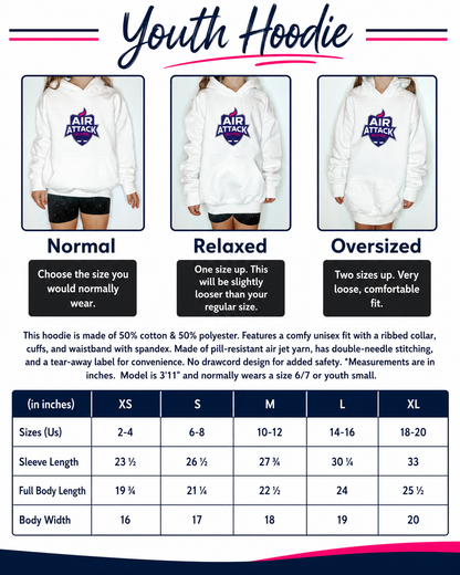 Youth Air Attack Girls Flag Hoodie